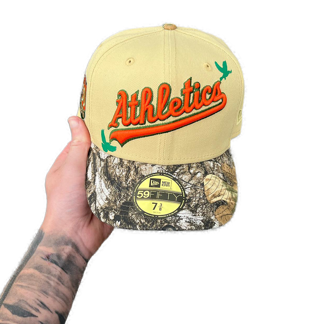 REAL TREE BRIM OAKLAND ATHLETICS FITTED