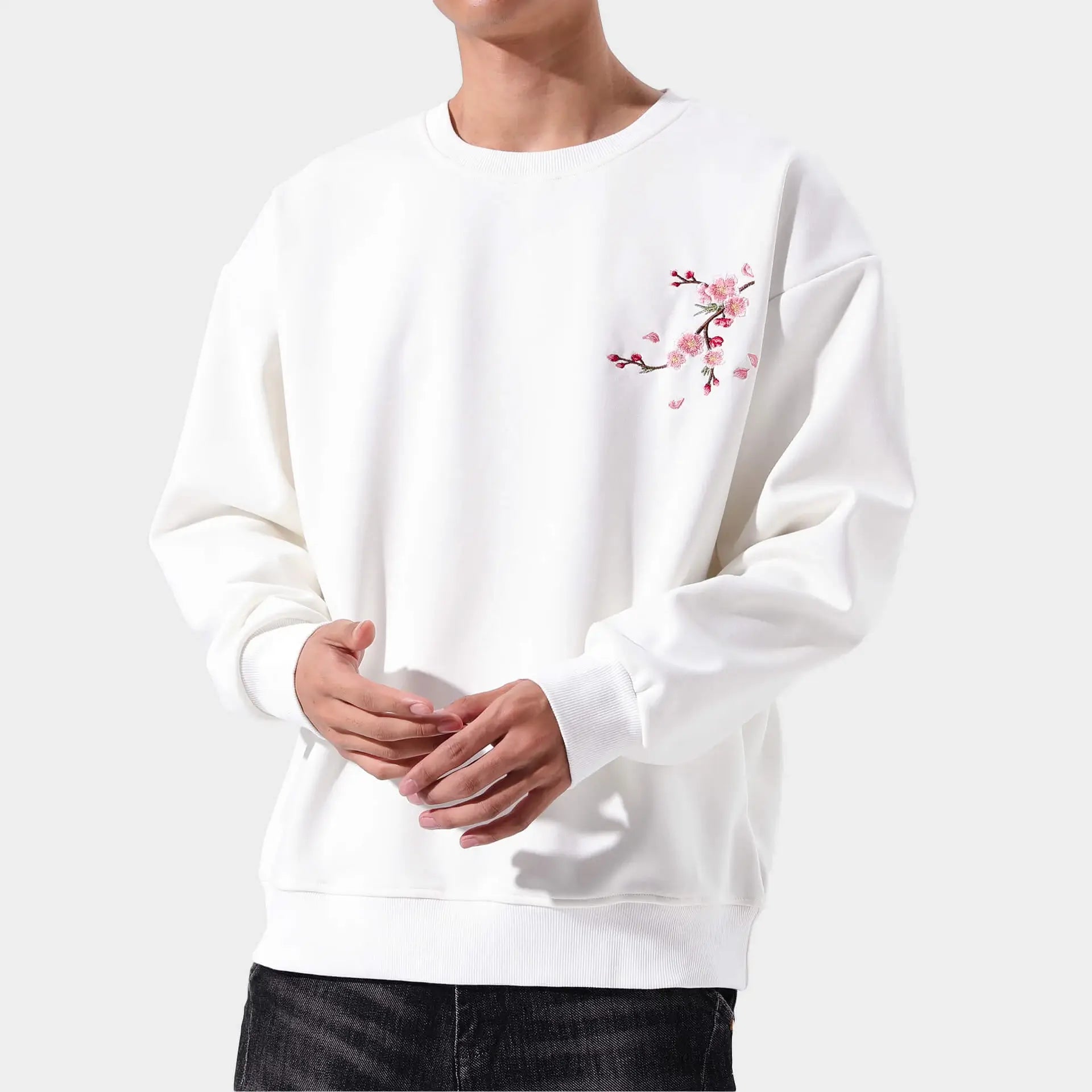 Sakura Embroidered Sweatshirt