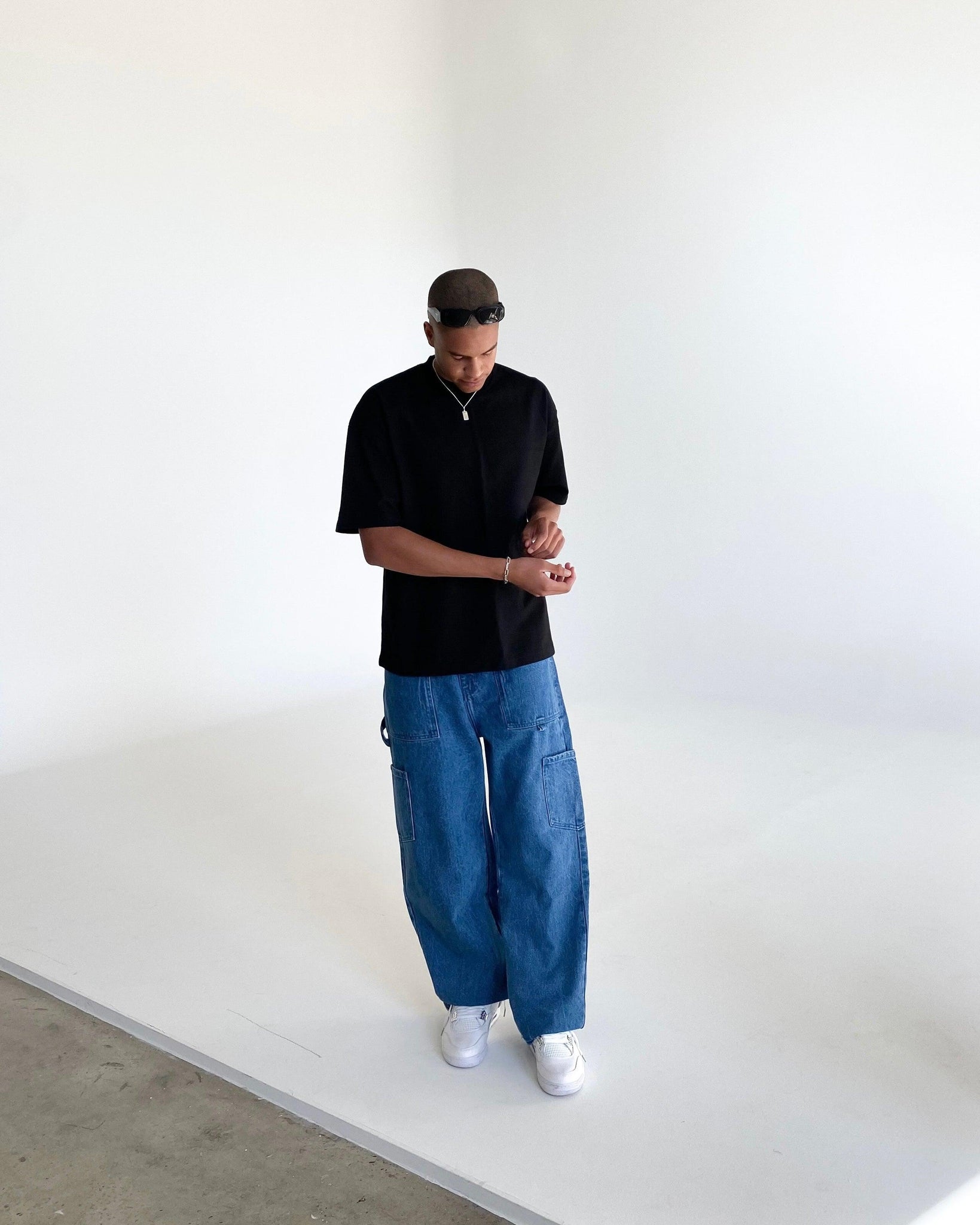 DENIM UTILITY PANT - BLUE