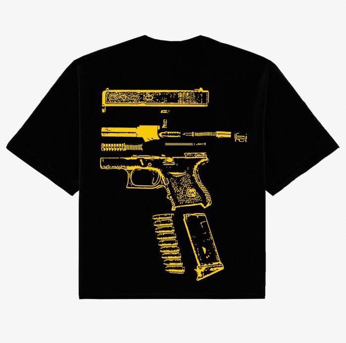 IN GLOCK WE TRUST OVERSIZED TEE (yellow)